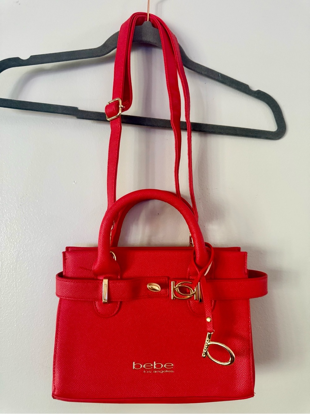 NWOT bebe Evie Small Satchel Crossbody Bag - Red